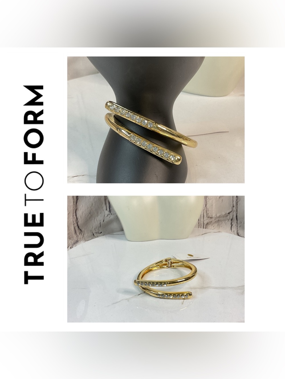 🌟🌟 True to Form Gold Hinge CZ Bracelet
